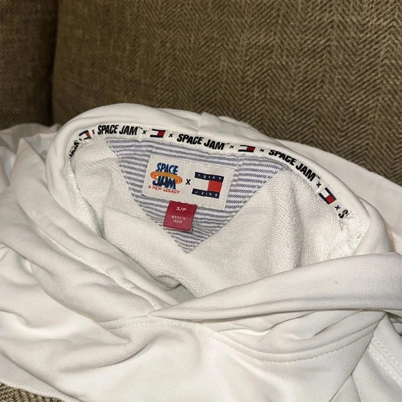 Rare VTG TOMMY HILFIGER X SPACE JAM LOONEY TUNES AUTHENTIC HOODIE TOMMY JEANS - Picture 12 of 16